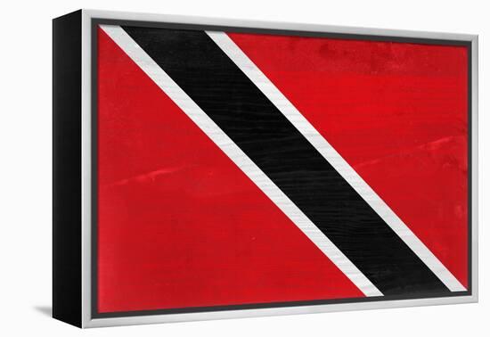 Trinitad And Tobago Flag Design with Wood Patterning - Flags of the World Series-Philippe Hugonnard-Framed Stretched Canvas