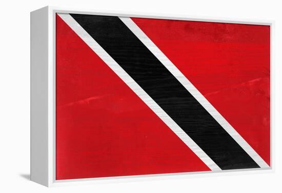 Trinitad And Tobago Flag Design with Wood Patterning - Flags of the World Series-Philippe Hugonnard-Framed Stretched Canvas