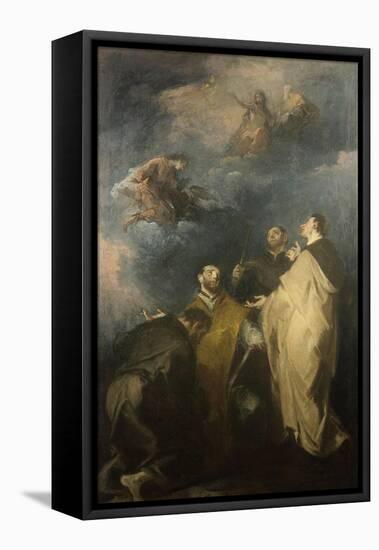 Trinity and the Saints, 1690-1769-Giuseppe Bernardino Bison-Framed Premier Image Canvas