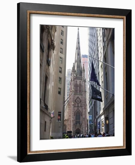 Trinity Church, Broadway and Wall Street-Amanda Hall-Framed Photographic Print