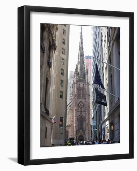 Trinity Church, Broadway and Wall Street-Amanda Hall-Framed Photographic Print