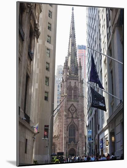 Trinity Church, Broadway and Wall Street-Amanda Hall-Mounted Photographic Print