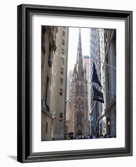 Trinity Church, Broadway and Wall Street-Amanda Hall-Framed Photographic Print