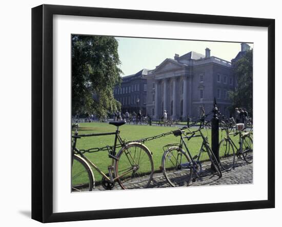 Trinity College and bicycles, Dublin, Ireland-Alan Klehr-Framed Photographic Print