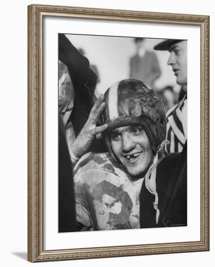 Trinity College Football Player Charles Sticka-Grey Villet-Framed Premium Photographic Print