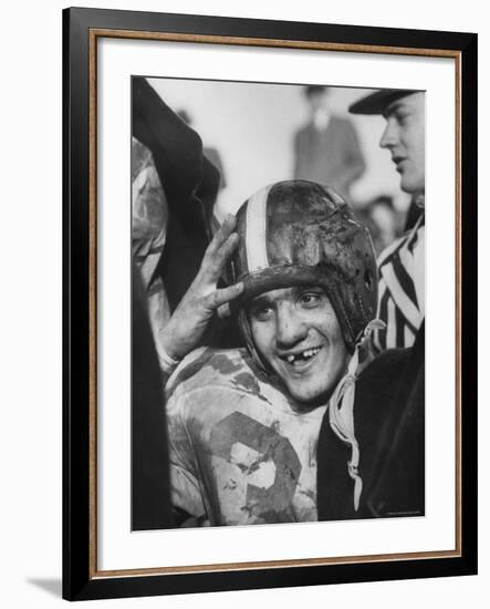 Trinity College Football Player Charles Sticka-Grey Villet-Framed Premium Photographic Print