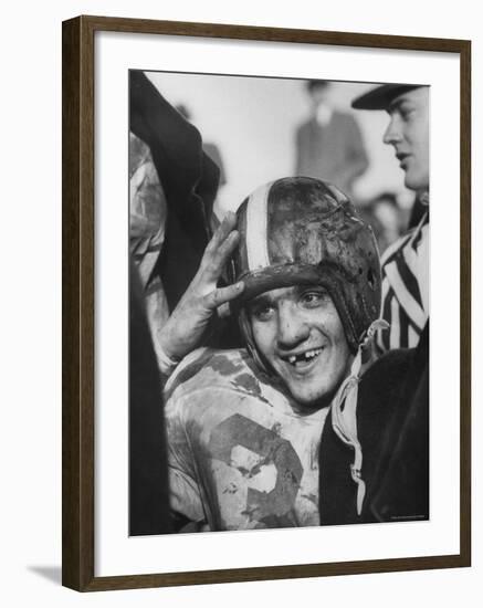 Trinity College Football Player Charles Sticka-Grey Villet-Framed Premium Photographic Print