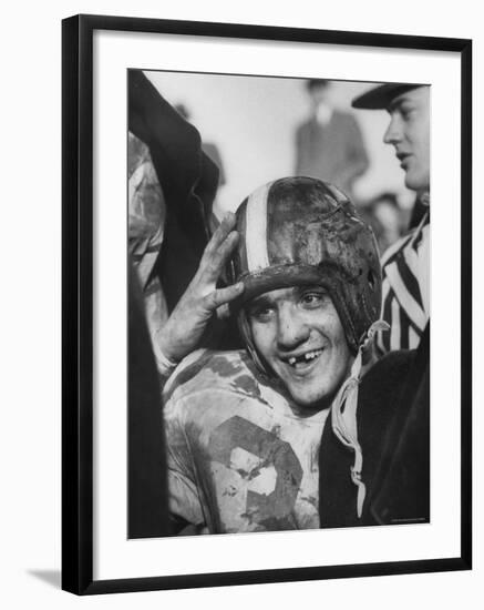 Trinity College Football Player Charles Sticka-Grey Villet-Framed Premium Photographic Print