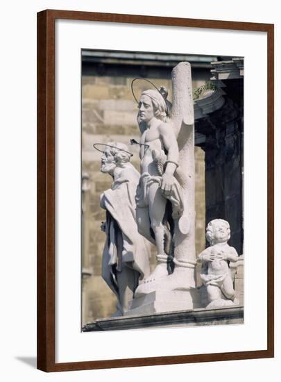 Trinity Column in Trinity Square on Varhegy Hill, Buda, Budapest, Hungary-null-Framed Giclee Print