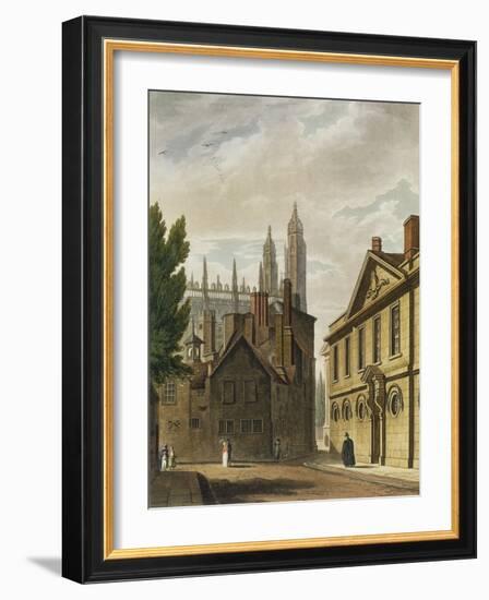 Trinity Hall, Cambridge, from The History of Cambridge, Engraved by Joseph Constantine Stadler-Augustus Charles Pugin-Framed Giclee Print