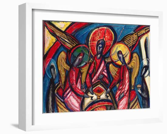 Trinity in Dark Tones, Genesis 18, 1994-Alek Rapoport-Framed Giclee Print