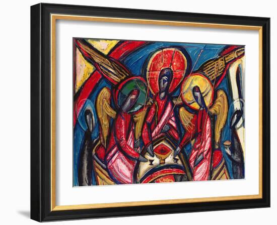 Trinity in Dark Tones, Genesis 18, 1994-Alek Rapoport-Framed Giclee Print