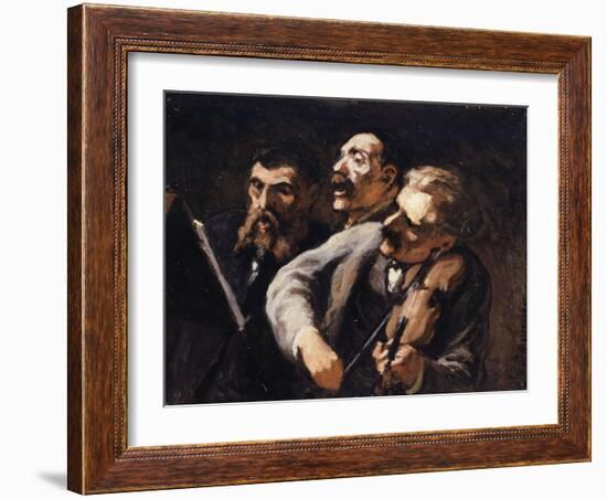 Trio d'amateurs-Honoré Daumier-Framed Giclee Print