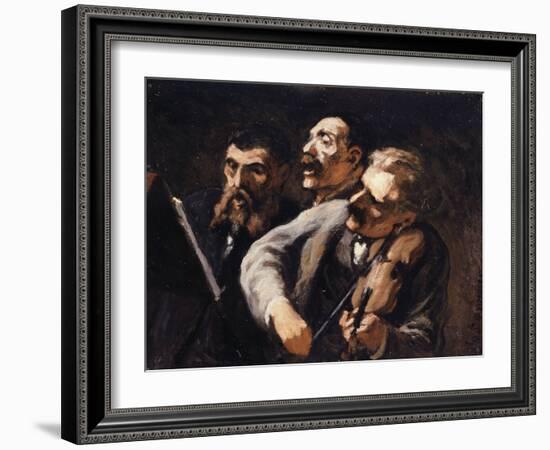 Trio d'amateurs-Honoré Daumier-Framed Giclee Print