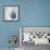 Trio of Blue I-Emma Peal-Framed Art Print displayed on a wall