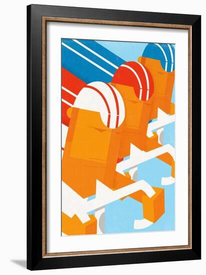 Trio Racers-Dale Edwin Murray-Framed Giclee Print