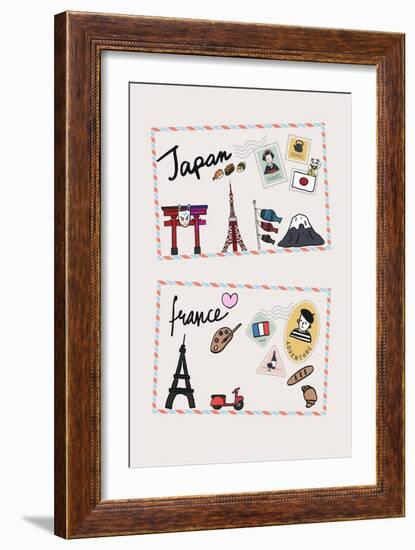 Trip Around The World-The Font Diva-Framed Giclee Print