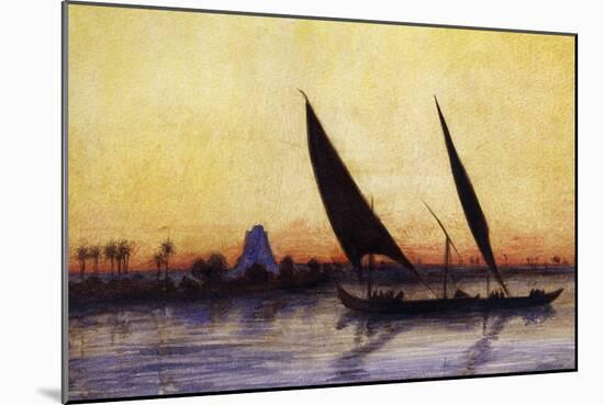 Trip on Nile by Felucca, from Empress Eugenie of France's Journey in Egypt-Charles Theodore Frere-Mounted Giclee Print