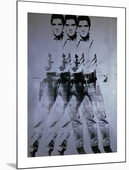 Triple Elvis, 1963-Andy Warhol-Mounted Giclee Print