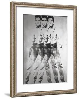 Triple Elvis®, 1963-Andy Warhol-Framed Art Print