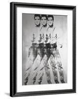 Triple Elvis®, 1963-Andy Warhol-Framed Art Print