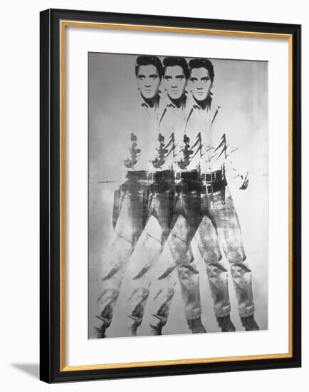 Triple Elvis®, 1963-Andy Warhol-Framed Art Print