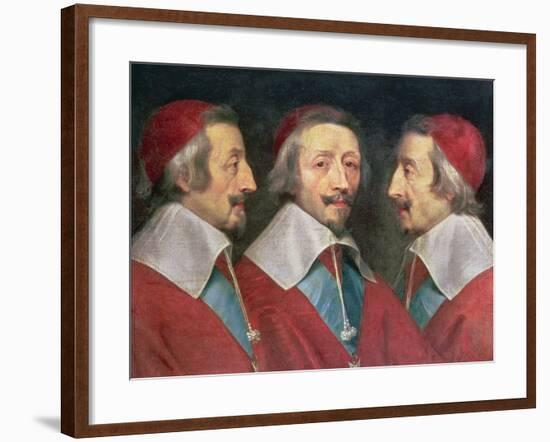 Triple Portrait of the Head of Richelieu, 1642-Philippe De Champaigne-Framed Giclee Print