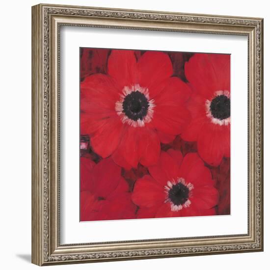 Triple Red Anemone-Ivo-Framed Art Print