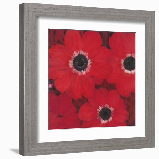 Triple Red Anemone-Ivo-Framed Art Print