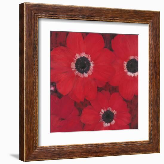 Triple Red Anemone-Ivo-Framed Art Print