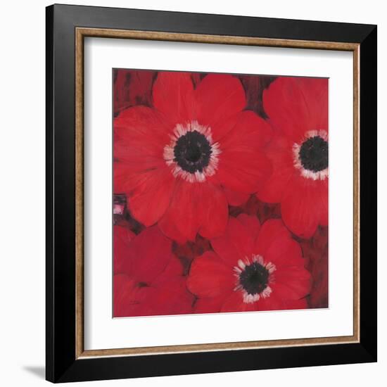 Triple Red Anemone-Ivo-Framed Art Print