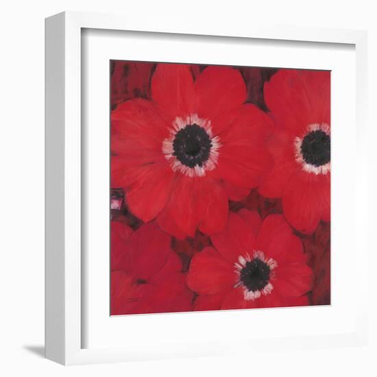 Triple Red Anemone-Ivo-Framed Art Print