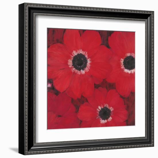 Triple Red Anemone-Ivo-Framed Art Print