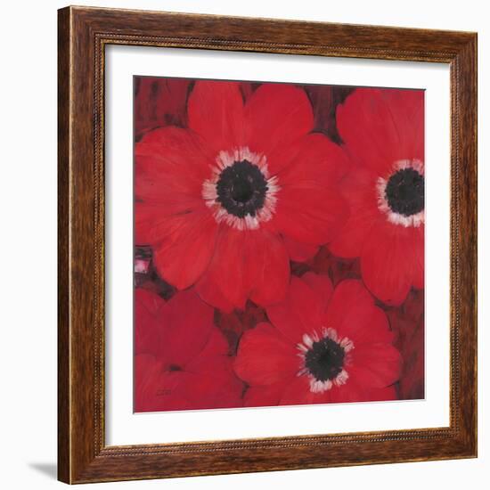 Triple Red Anemone-Ivo-Framed Art Print