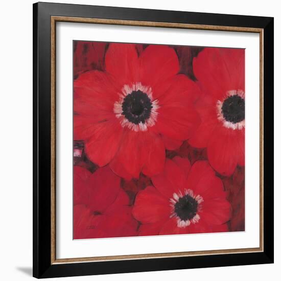 Triple Red Anemone-Ivo-Framed Art Print