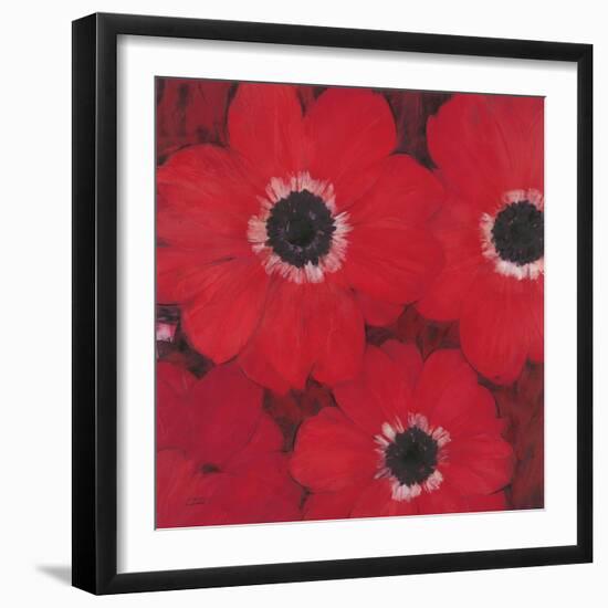 Triple Red Anemone-Ivo-Framed Art Print