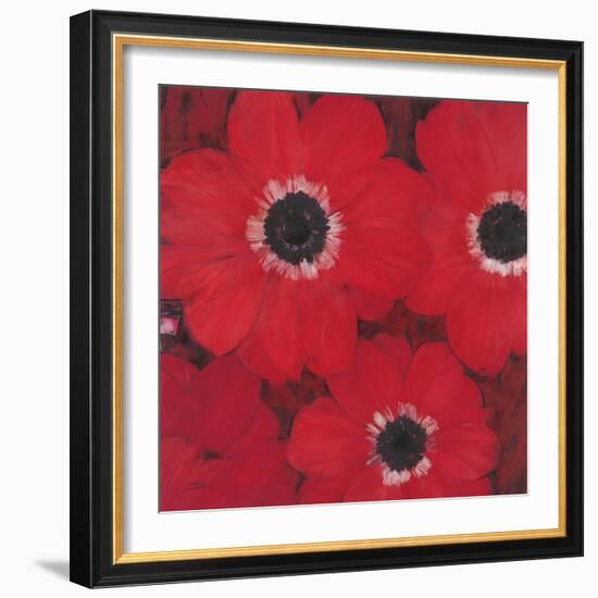 Triple Red Anemone-Ivo-Framed Art Print