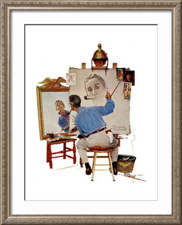 norman rockwell self portrait painting