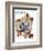 "Triple Self-Portrait" Saturday Evening Post Cover, February 13,1960-Norman Rockwell-Framed Giclee Print