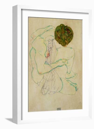 Triple Selfportrait, 1913-Egon Schiele-Framed Giclee Print