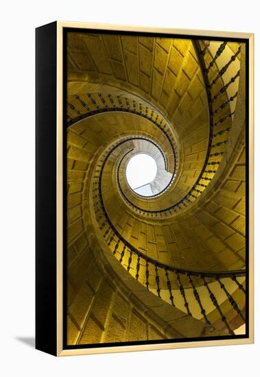 Triple Spiral Staircase of Floating Stairs. Convent of Santo Domingo De Bonaval-Peter Adams-Framed Premier Image Canvas