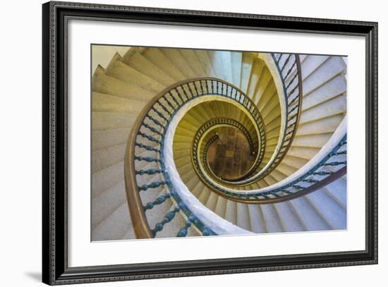 Triple Spiral Staircase of Floating Stairs, Convent of Santo Domingo De Bonaval-Peter Adams-Framed Photographic Print