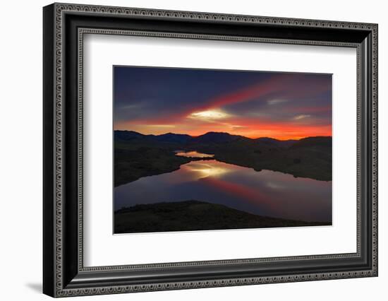 Trippy Pre Dawn Morning, Nicasio Resevoir, Marin Count, Bay Area-Vincent James-Framed Photographic Print