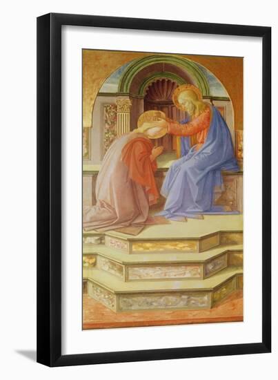 Triptych Depicting the Coronation of the Virgin, Central Panel: the Coronation of the Virgin, 1441-Fra Filippo Lippi-Framed Giclee Print