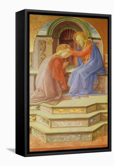 Triptych Depicting the Coronation of the Virgin, Central Panel: the Coronation of the Virgin, 1441-Fra Filippo Lippi-Framed Premier Image Canvas