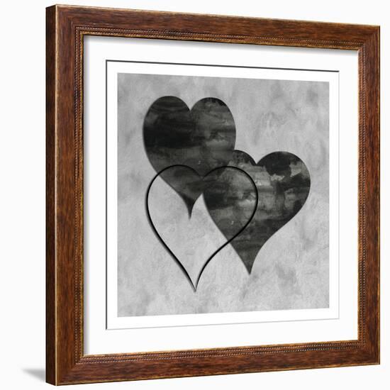 Triptych Hearts-Sheldon Lewis-Framed Art Print