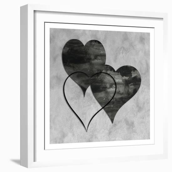 Triptych Hearts-Sheldon Lewis-Framed Art Print