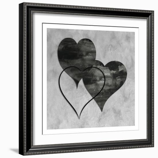 Triptych Hearts-Sheldon Lewis-Framed Art Print