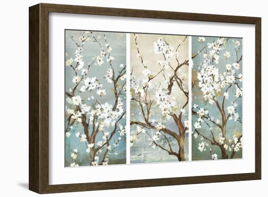 Triptych in Bloom-Asia Jensen-Framed Art Print