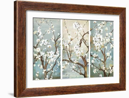 Triptych in Bloom-Asia Jensen-Framed Art Print